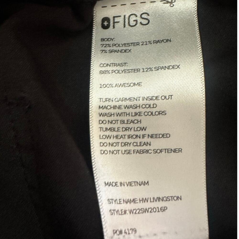 Figs High Waisted Livingston Basic Scrub Pants Size LP - Picture 4 of 9